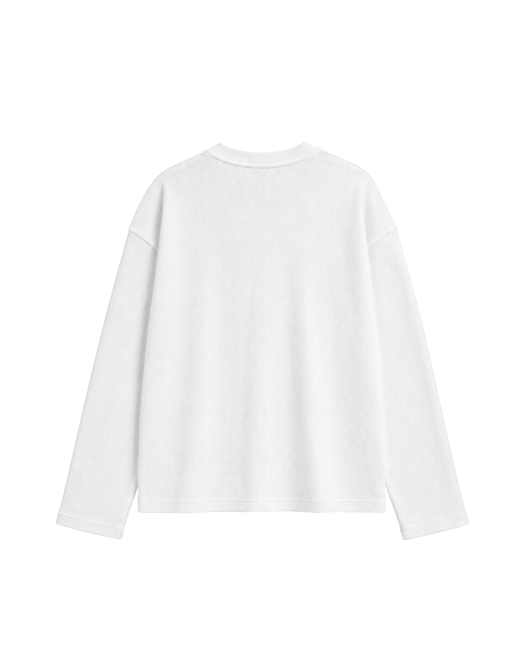 HASHWAY ARCHIVES EMBROIDERED HENLEY WAFFLE T-SHIRT - WHITE