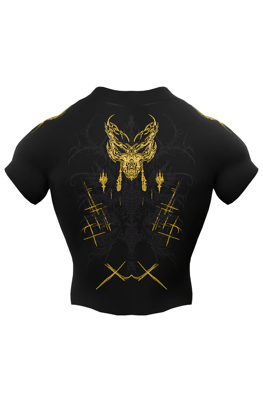 Prime Arc Zip Compression Tshirt Half Sleeve - Yellow/Black