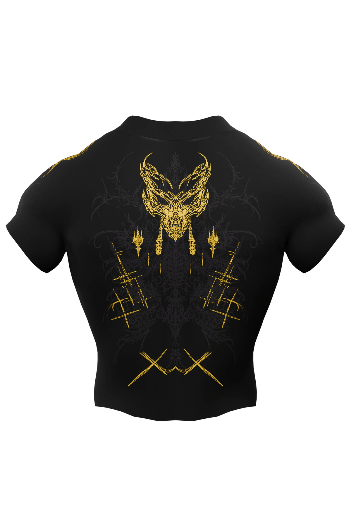 Prime Arc Zip Compression Tshirt Half Sleeve - Yellow/Black
