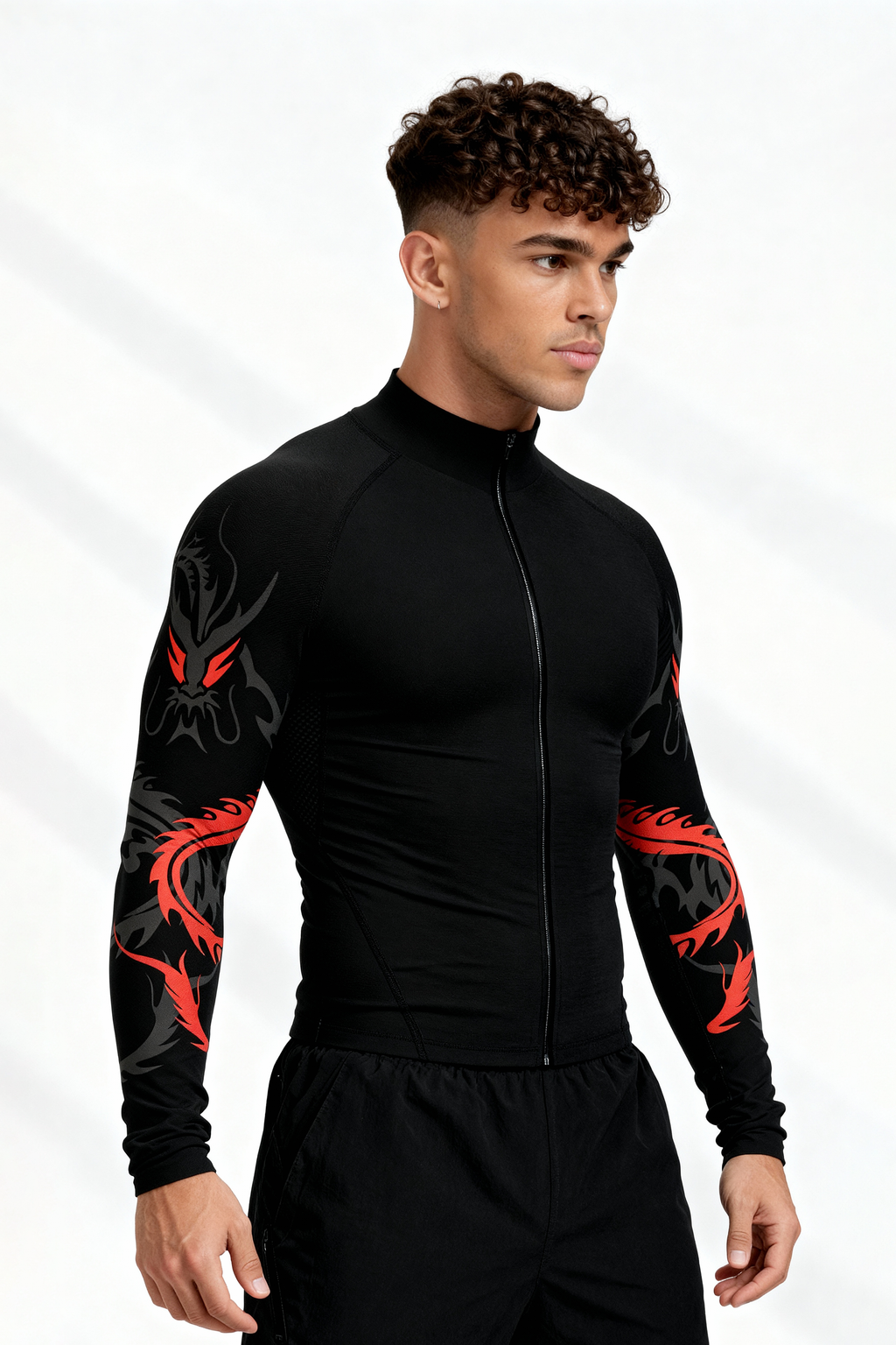 Draco Rage Compression Zipper - Black