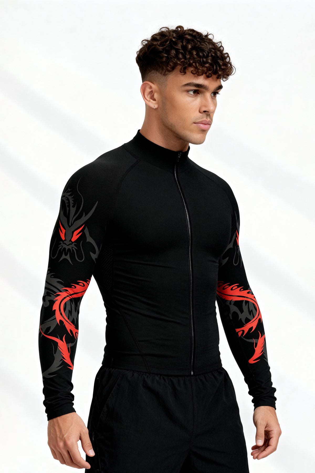 Draco Rage Compression Zipper - Black