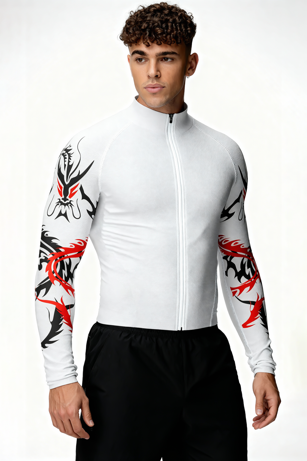 Draco Rage Compression Zipper - White