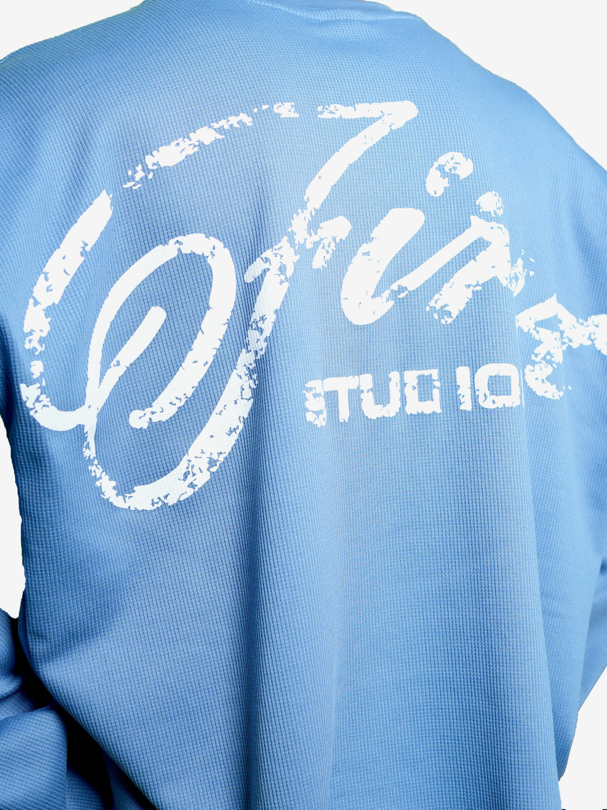 FIRVT STUDIO BLUE WAFFLE T-SHIRT