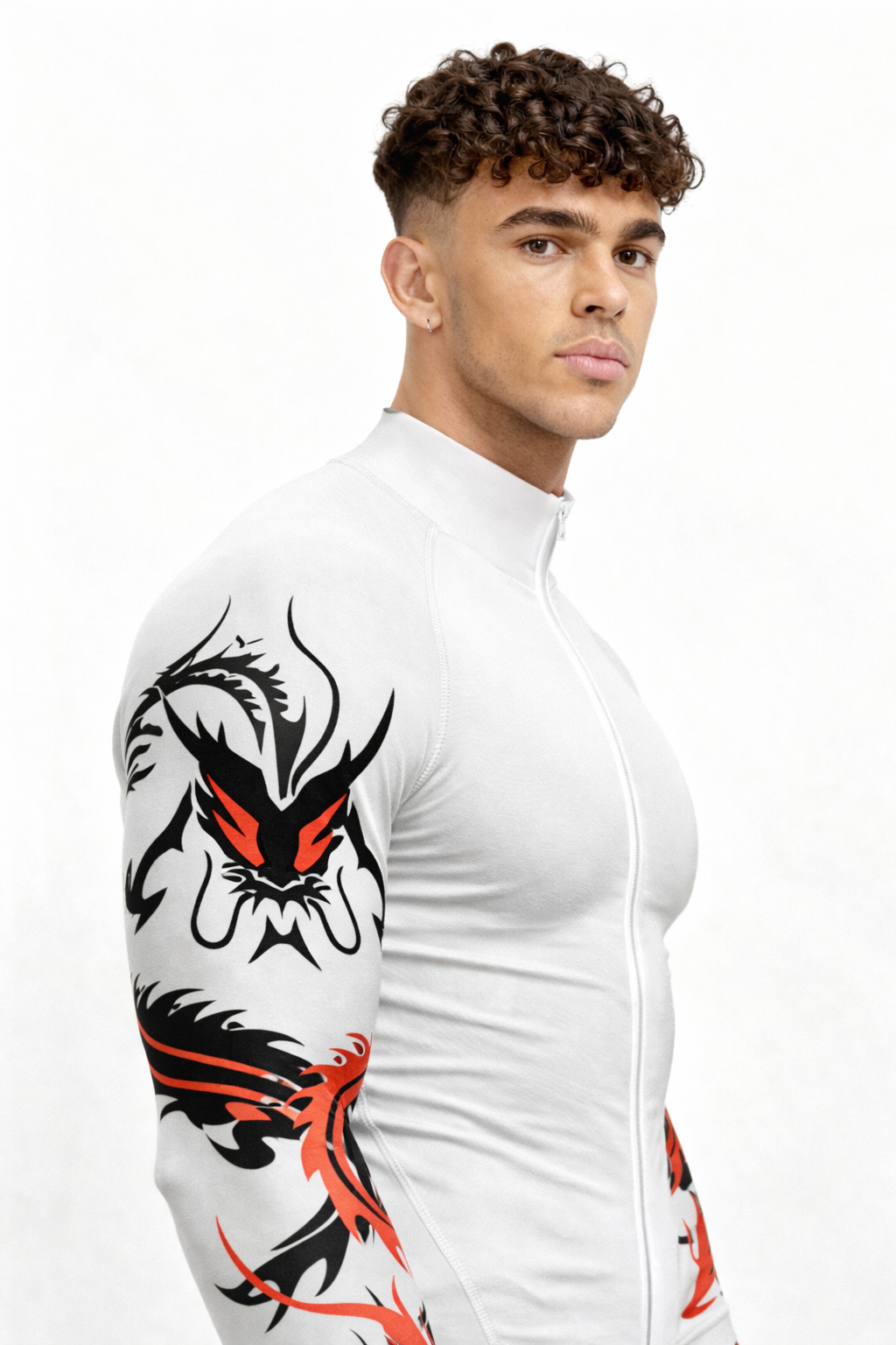 Draco Rage Compression Zipper - White
