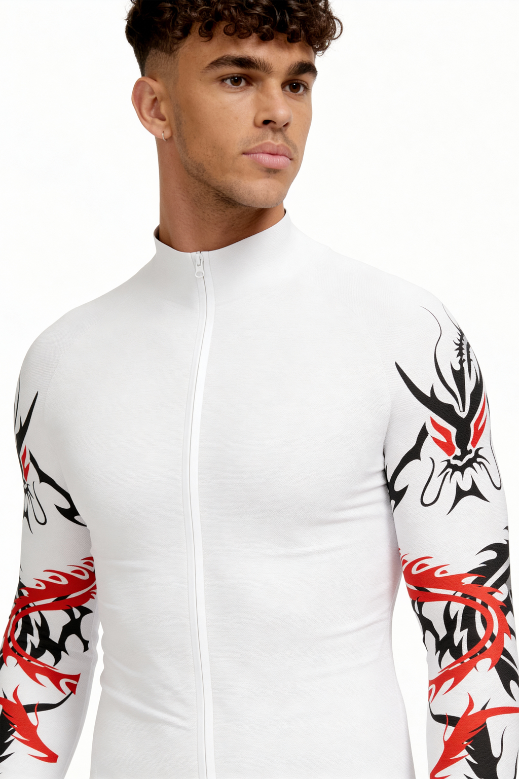 Draco Rage Compression Zipper - White