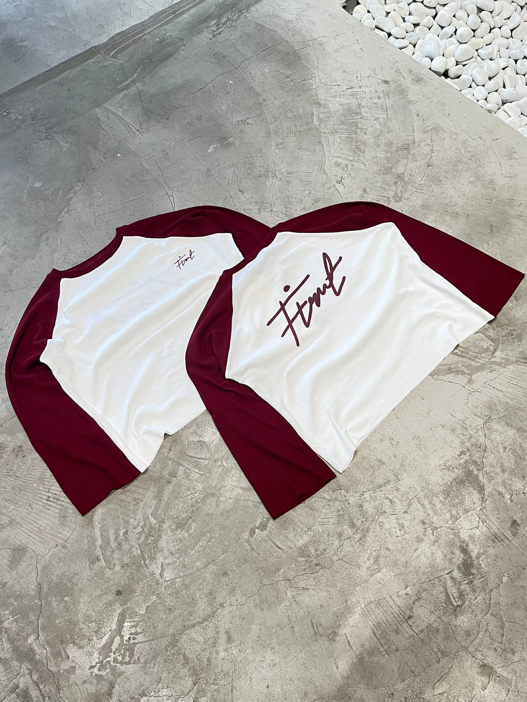RAGLAN WAFFLE MAROON T-SHIRT