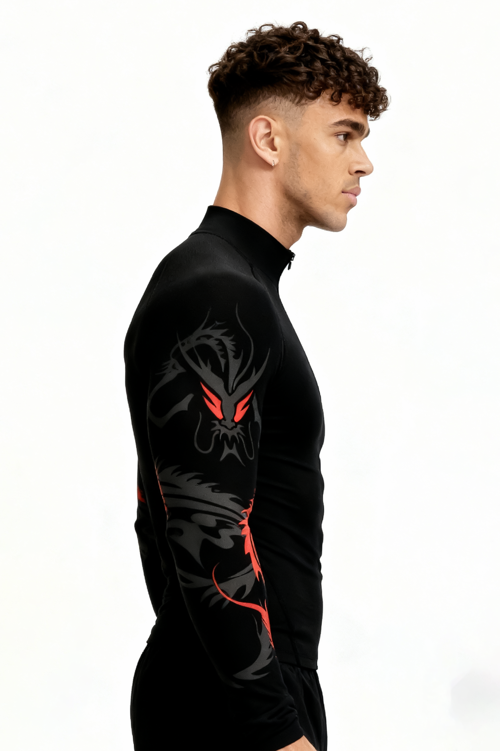 Draco Rage Compression Zipper - Black