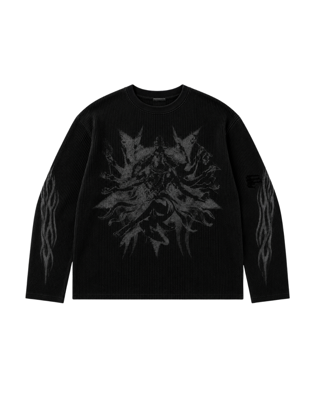 ECLIPSE REAPER WAFFLE TEE - BLACK