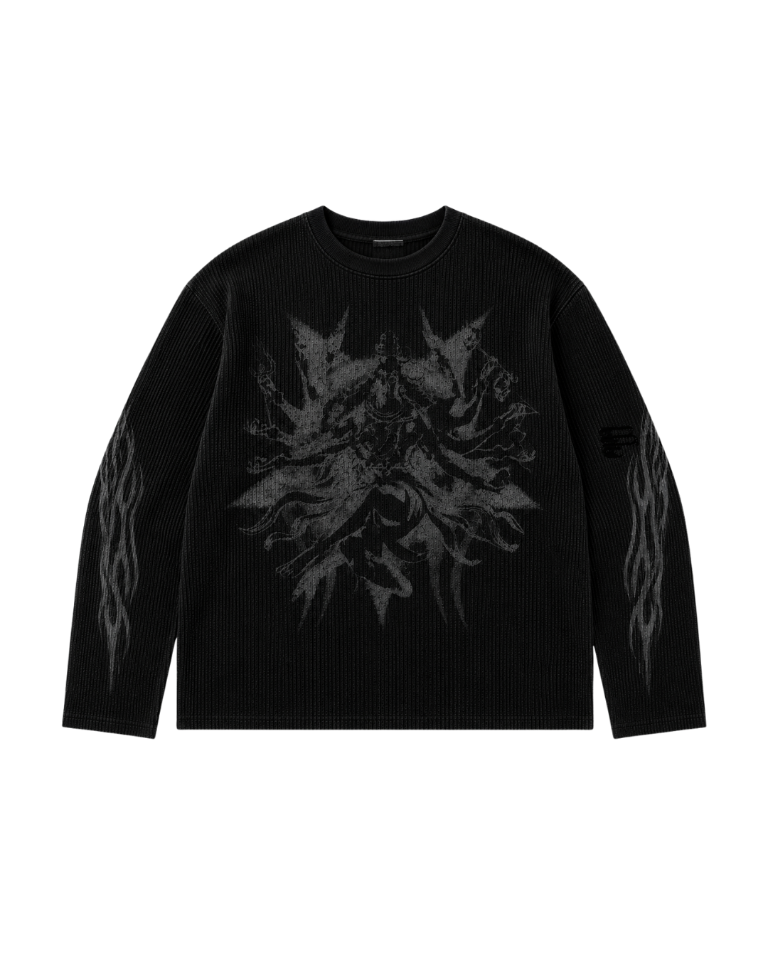 ECLIPSE REAPER WAFFLE TEE - BLACK