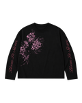 BLOOM IN SILENCE WAFFLE TEE - BLACK