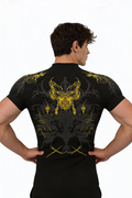 Prime Arc Zip Compression Tshirt Half Sleeve - Yellow/Black