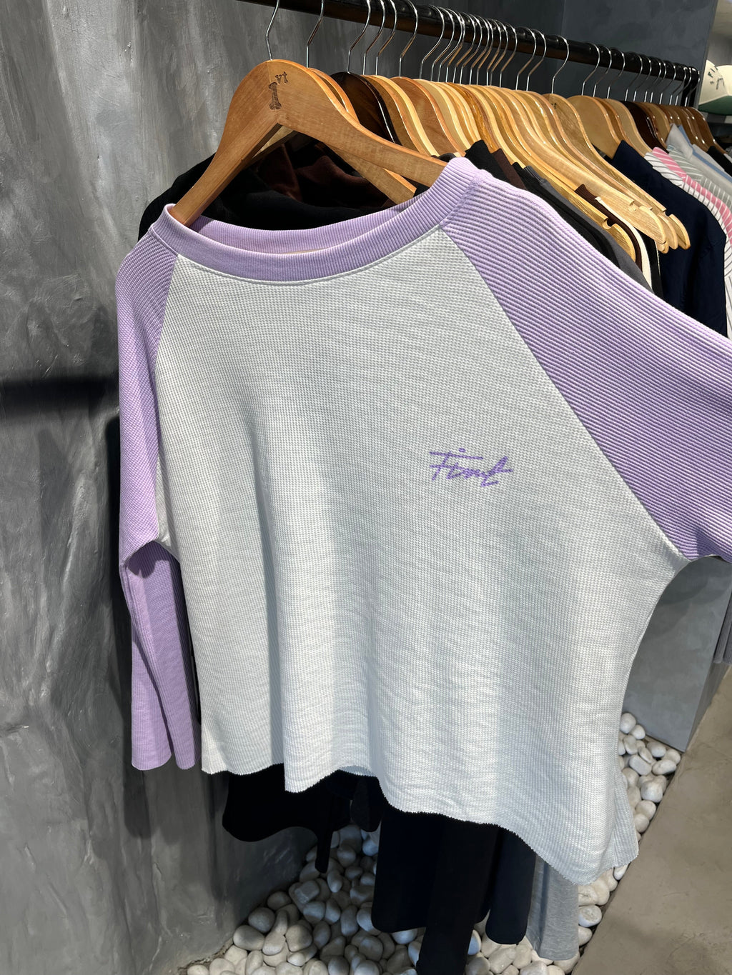 RAGLAN WAFFLE LAVENDER T-SHIRT