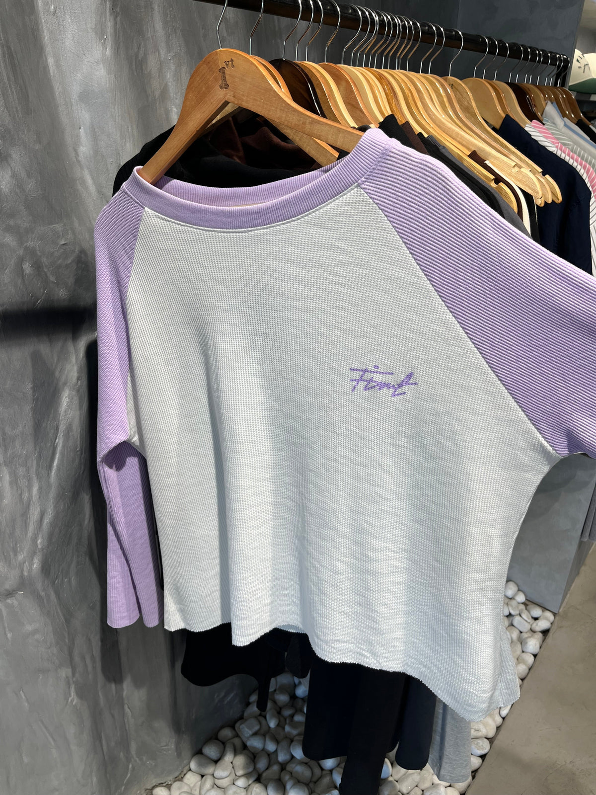 RAGLAN WAFFLE LAVENDER T-SHIRT