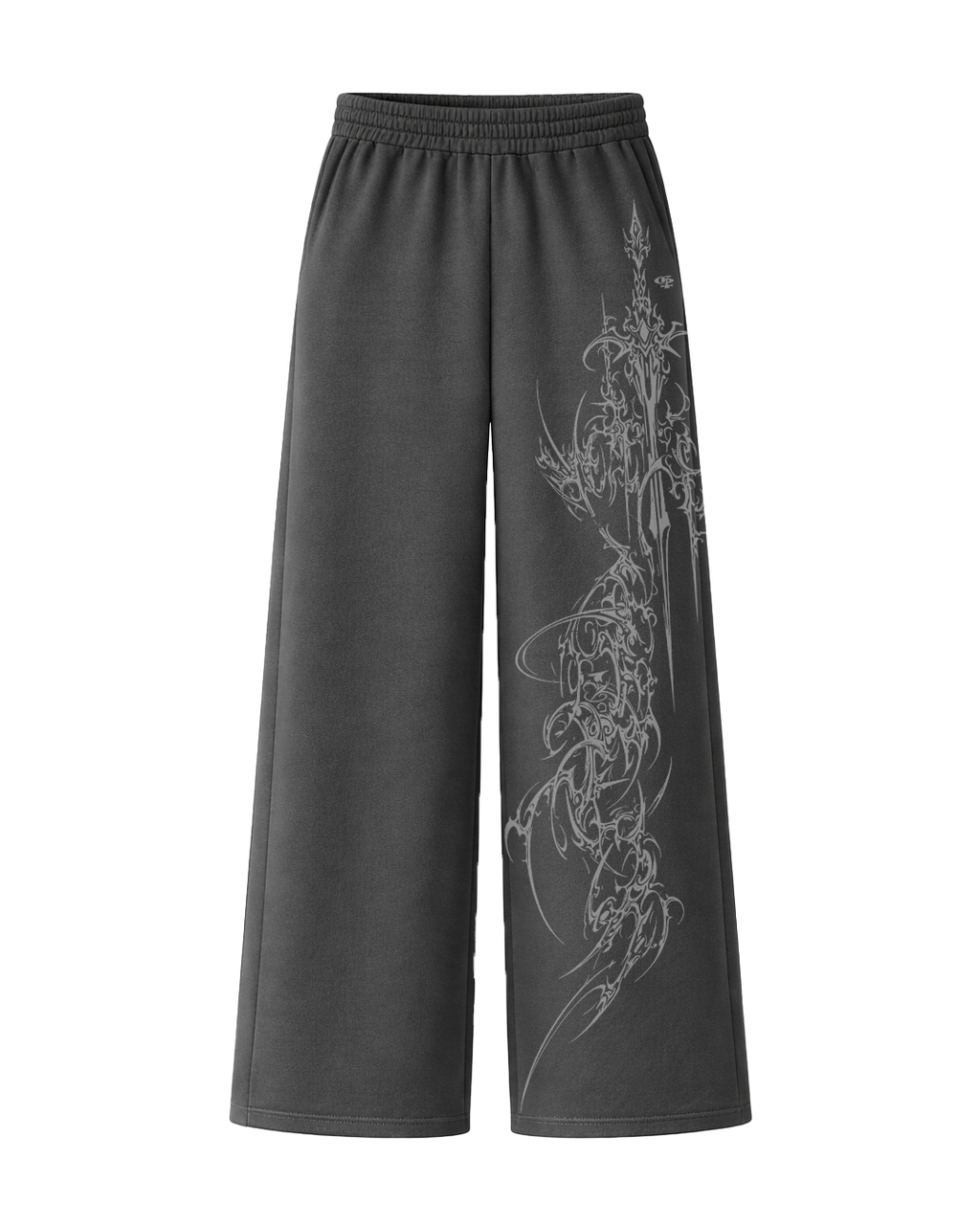 Arch Dark Grey Unisex Straight Fit Baggy Pants