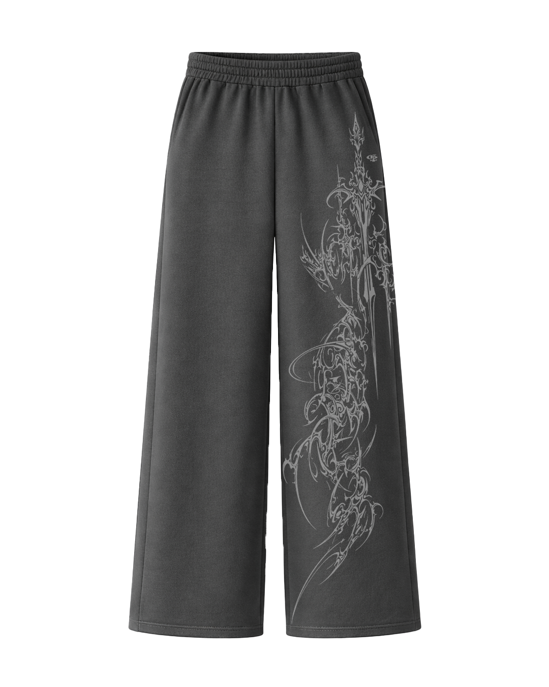 Arch Dark Grey Unisex Straight Fit Baggy Pants
