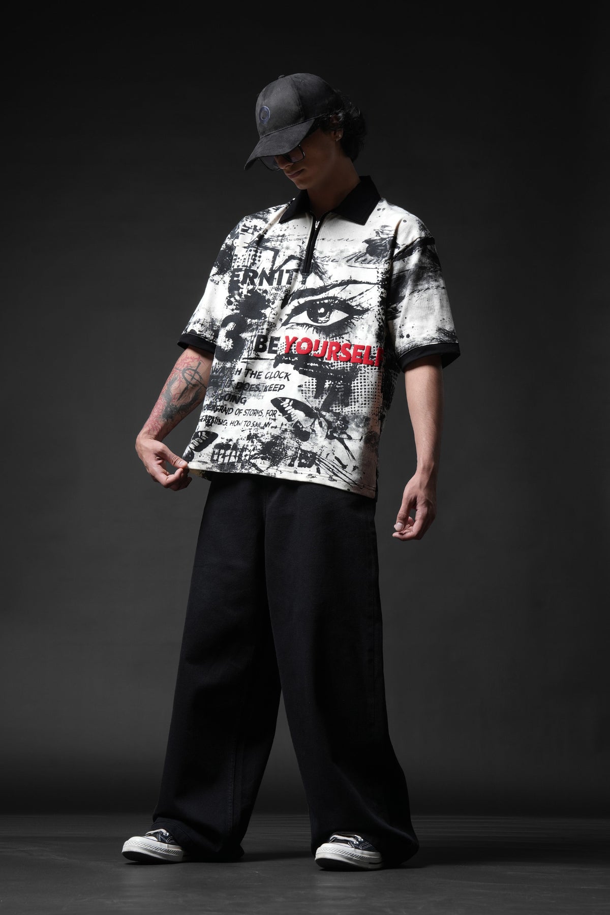 Be Yourself Collar T-shirt