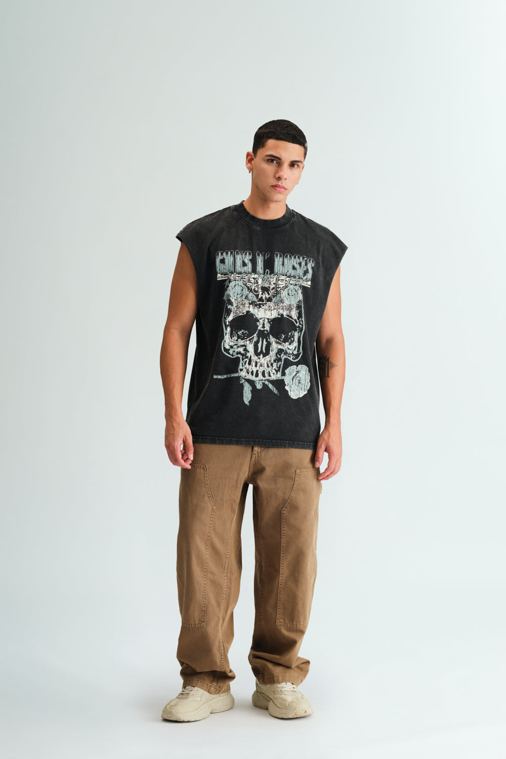Faded Guns N Roses Oversized Tank