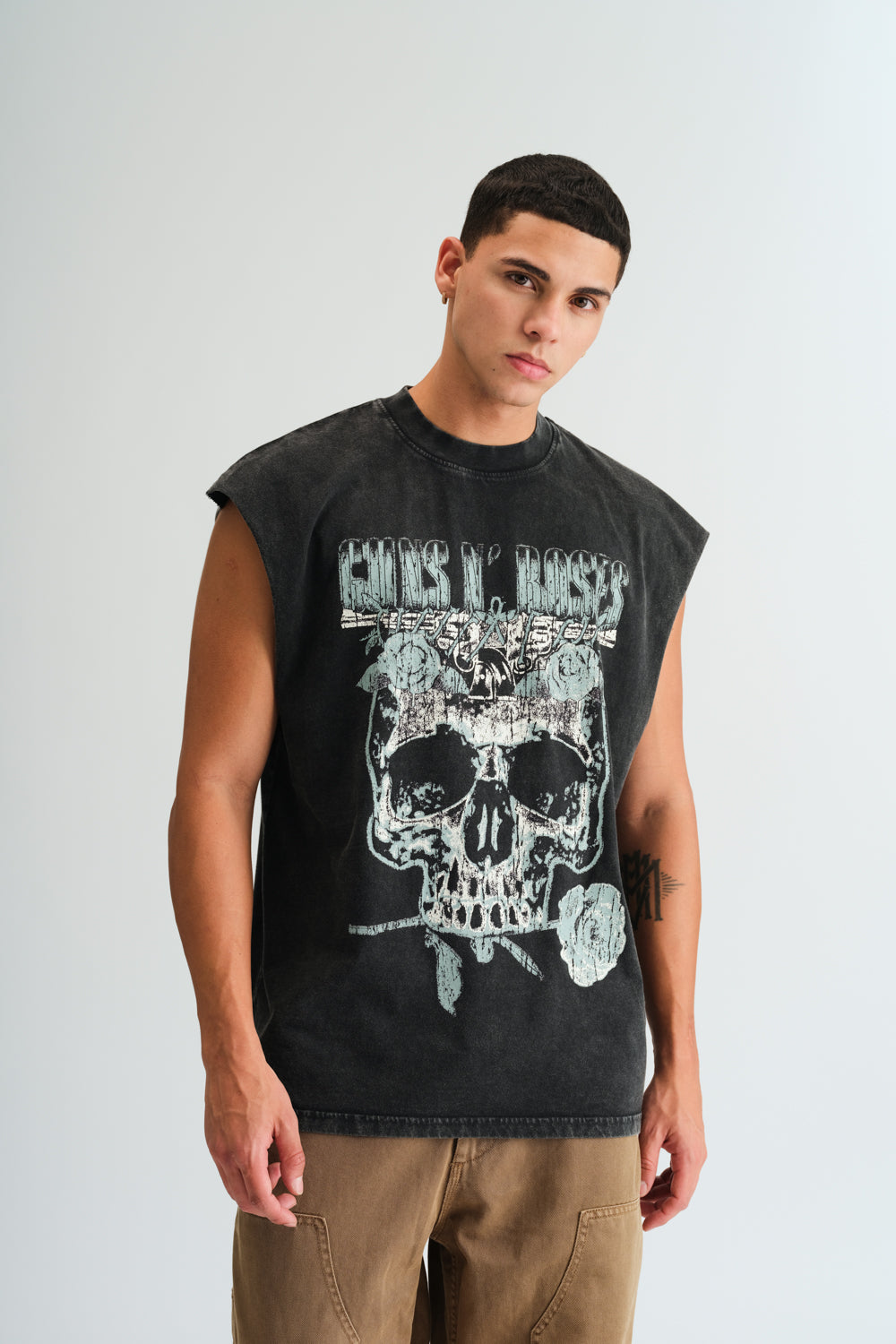 Faded Guns N Roses Oversized Tank