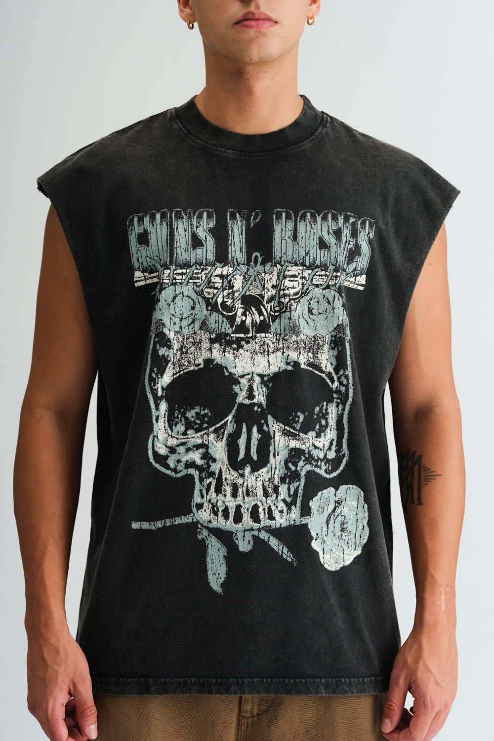 Faded Guns N Roses Oversized Tank