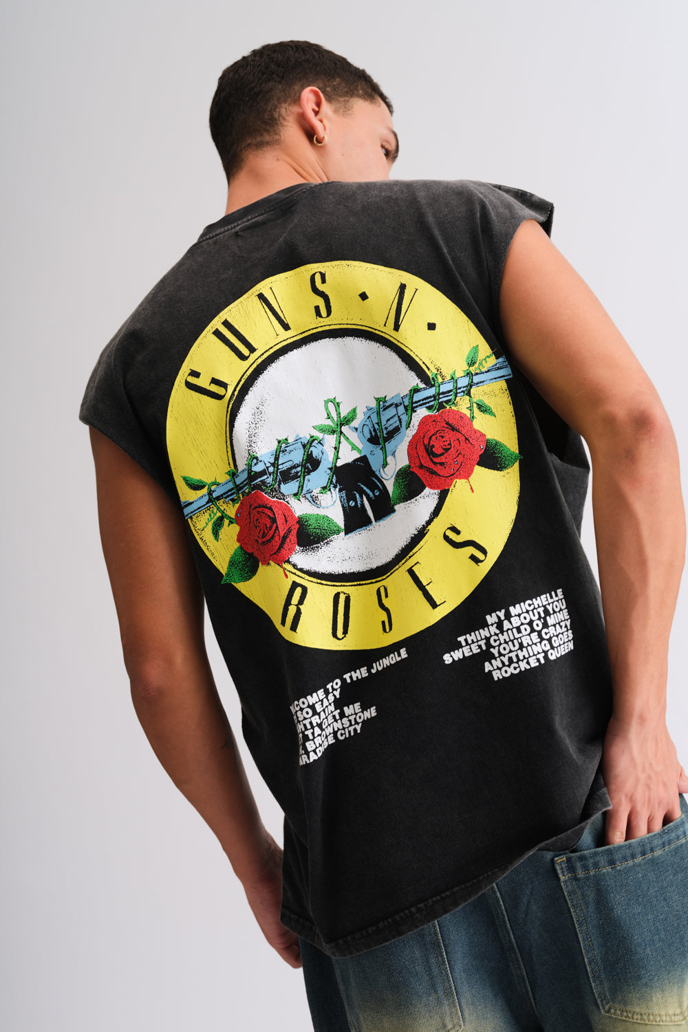 Faded Reckless Guns N Roses Oversized Tank
