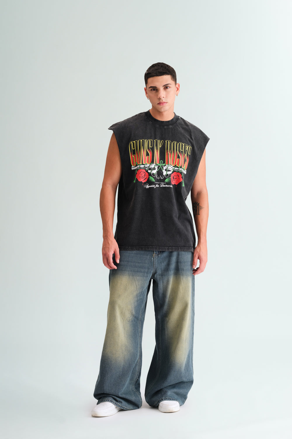Faded Reckless Guns N Roses Oversized Tank
