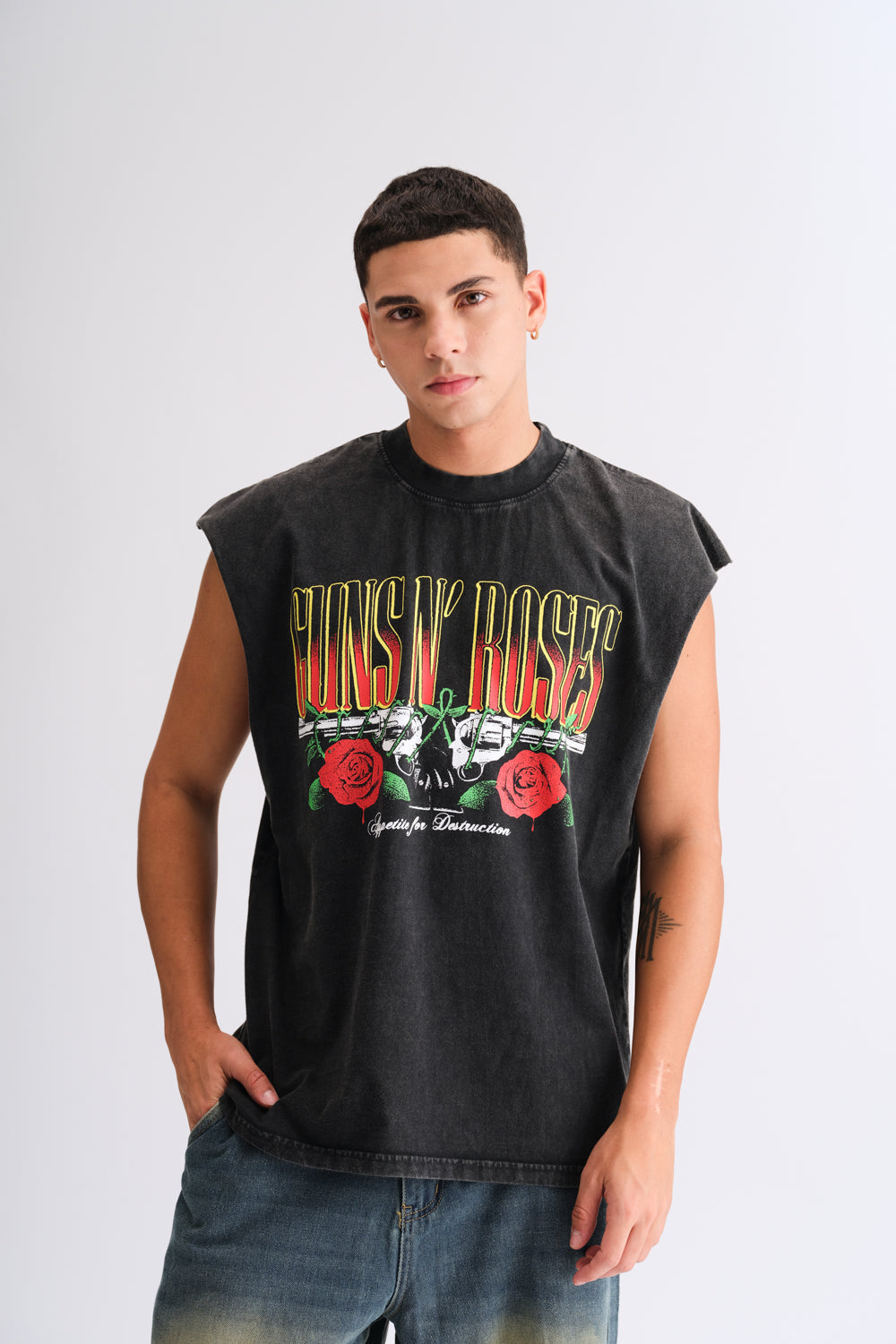Faded Reckless Guns N Roses Oversized Tank