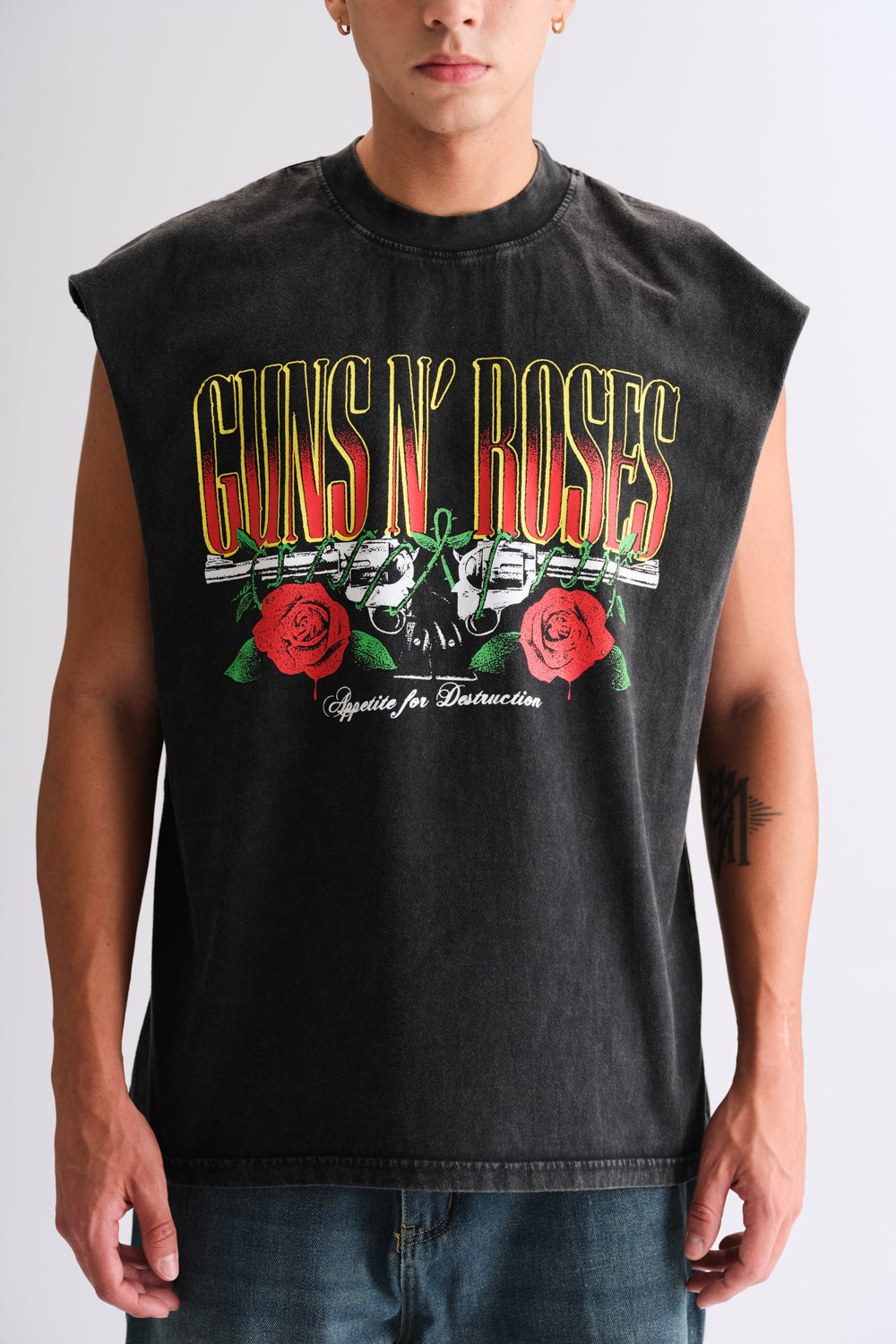 Faded Reckless Guns N Roses Oversized Tank