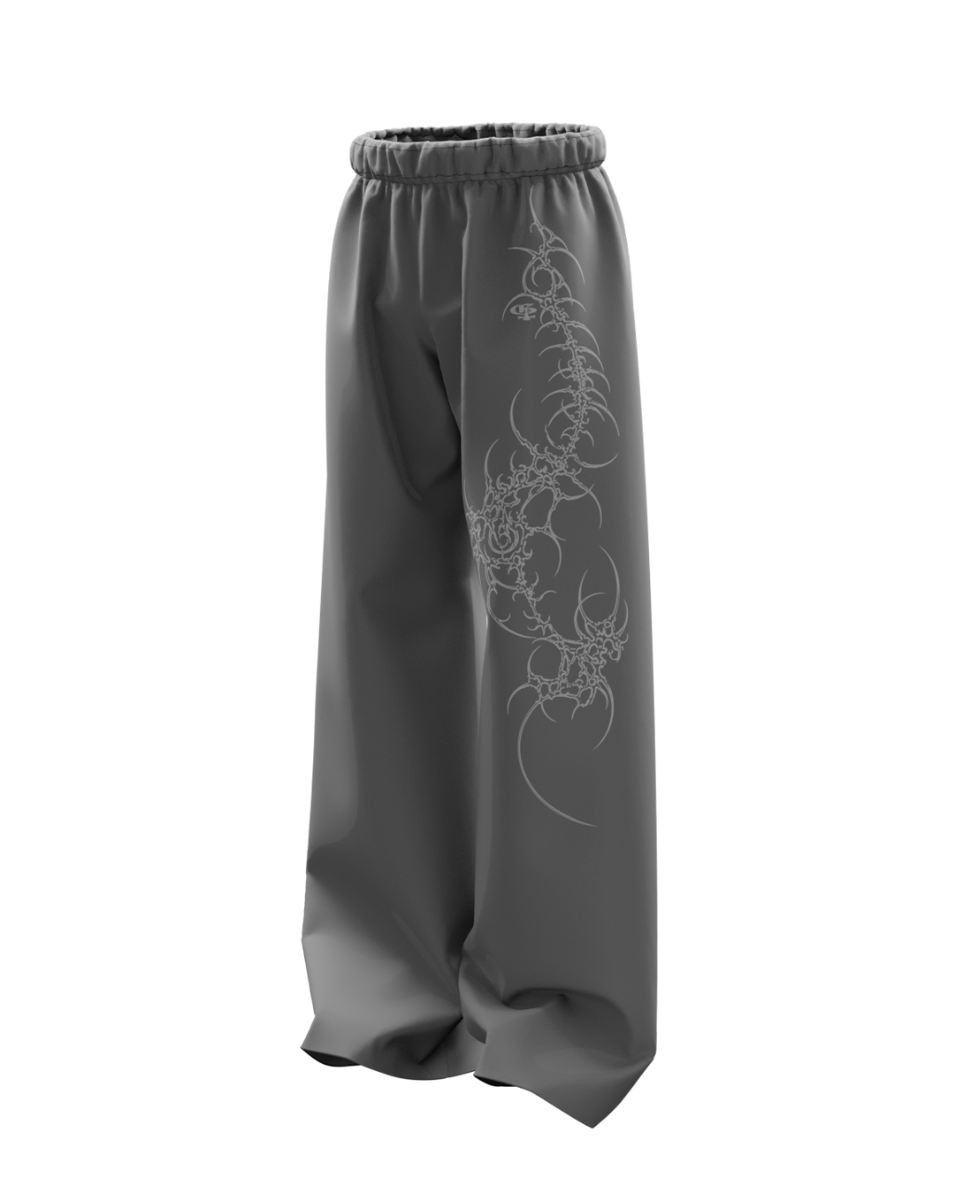 Crest Dark Grey Unisex Straight Fit Baggy Pants