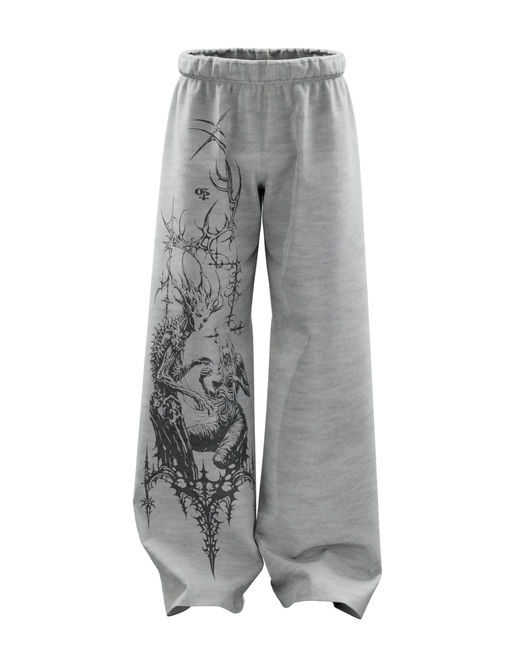 Cruel Grey Unisex Straight Fit Baggy Pants