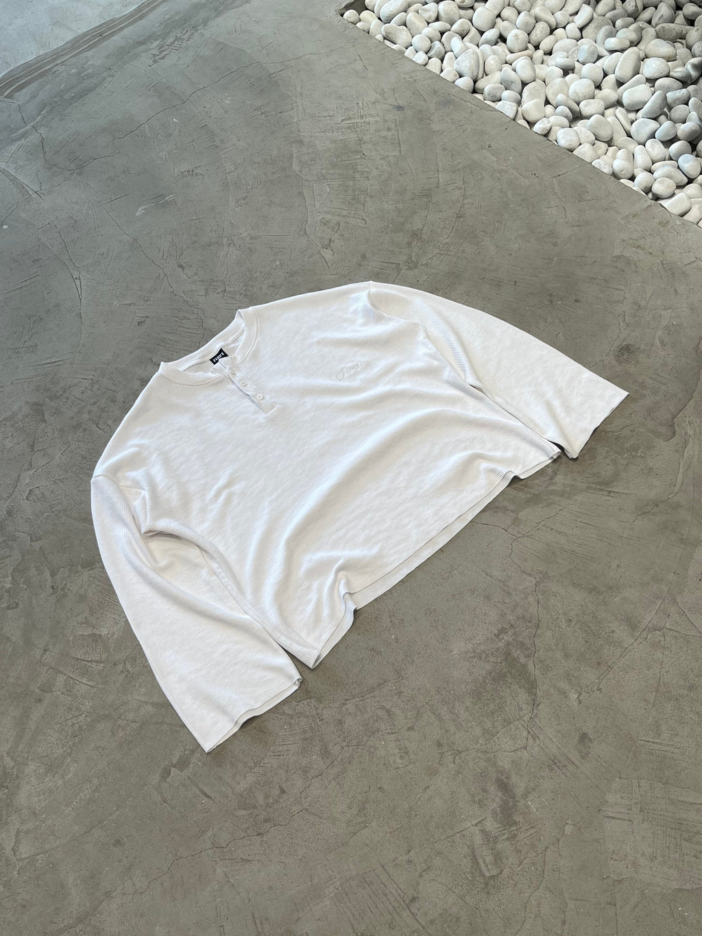 WHITE HENLEY WAFFLE