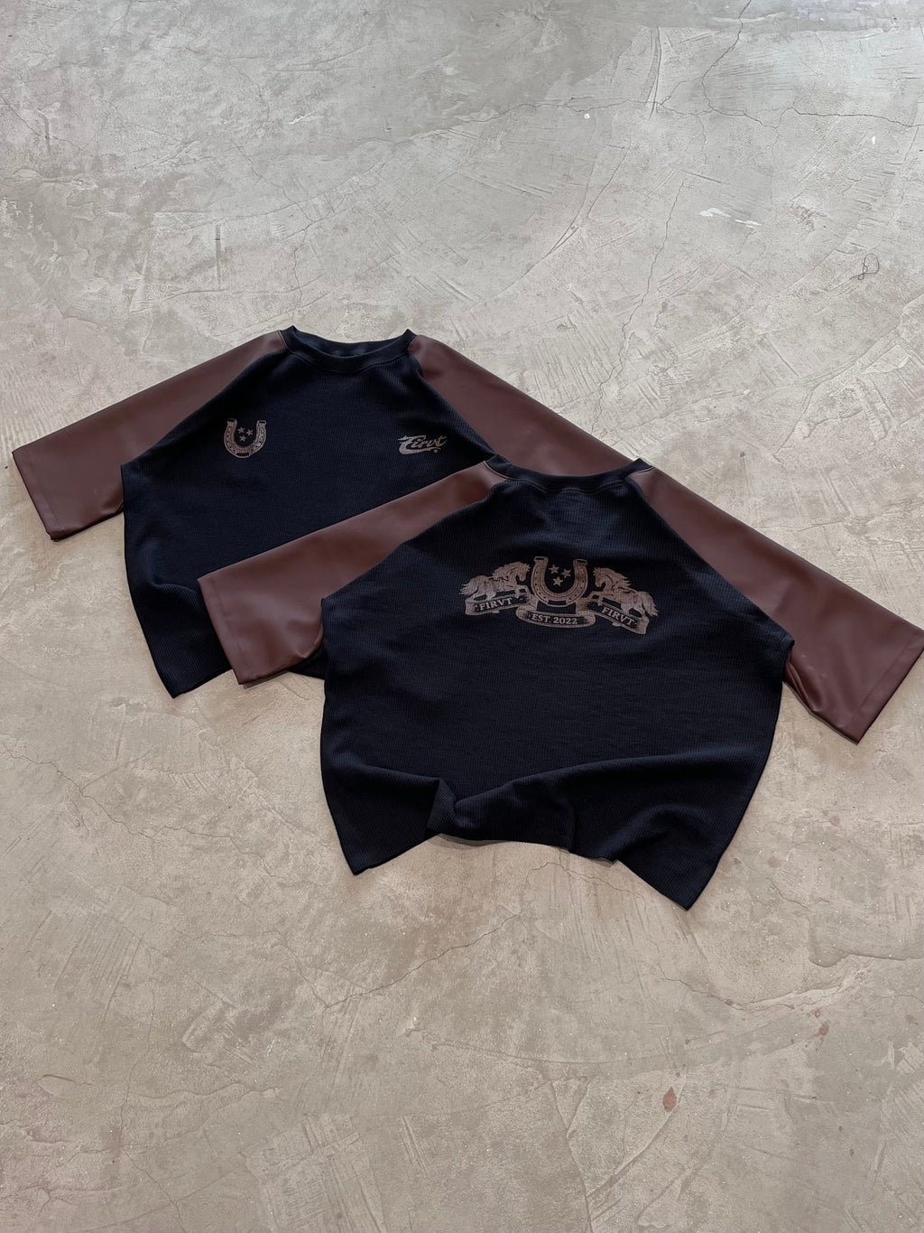OUTLAW LEATHER WAFFLE T-SHIRT
