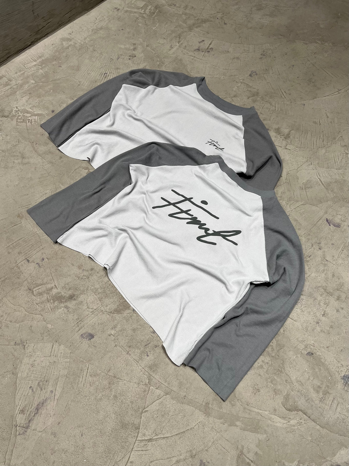 RAGLAN WAFFLE GRAY T-SHIRT