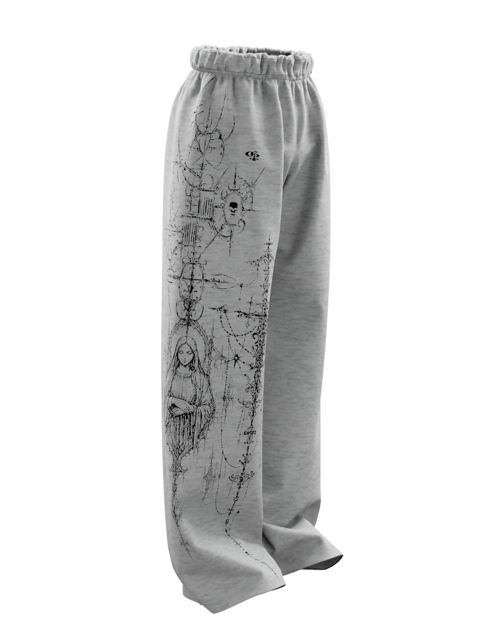 Feral Grey Unisex Straight Fit Baggy Pants