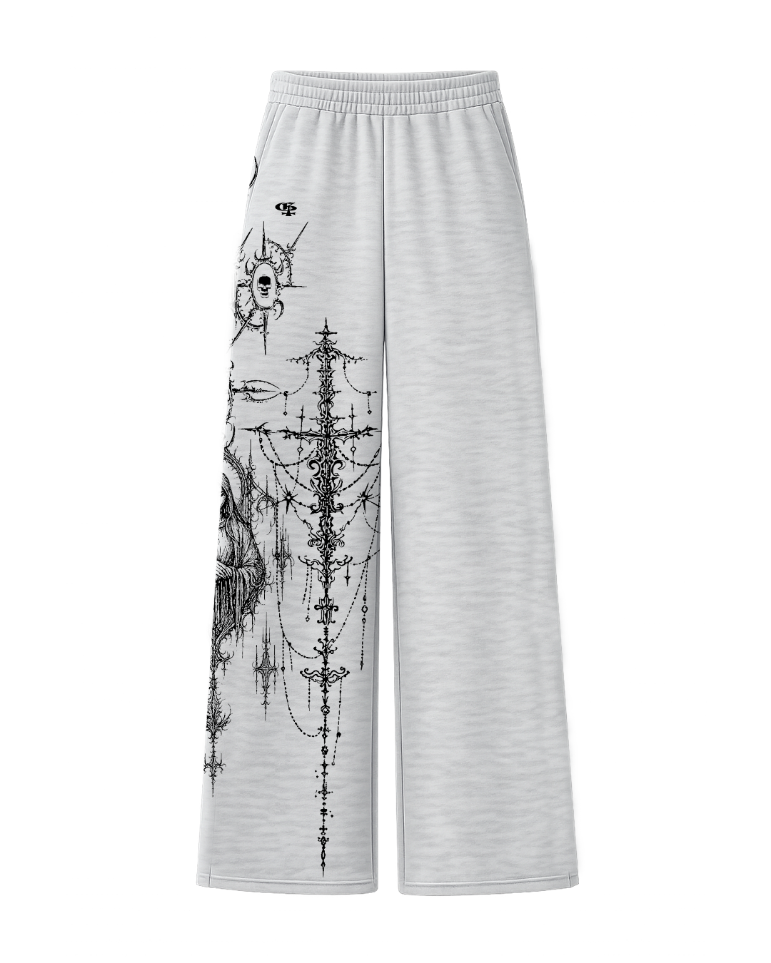 Feral Grey Unisex Straight Fit Baggy Pants