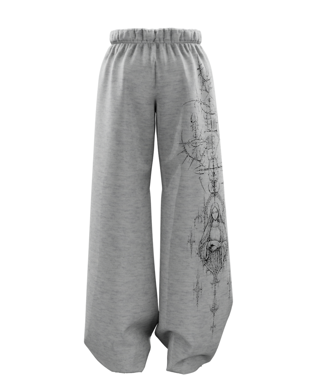 Feral Grey Unisex Straight Fit Baggy Pants