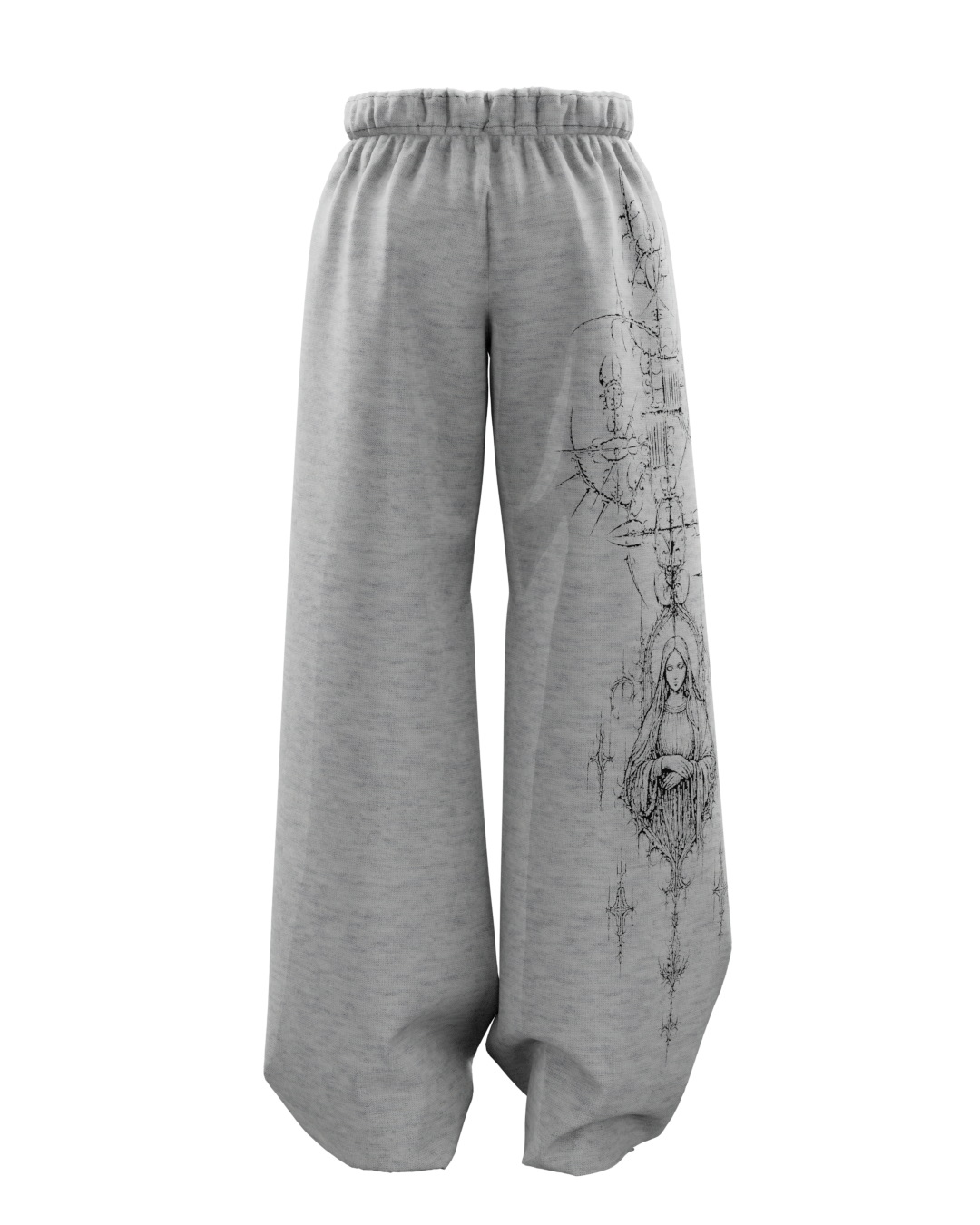 Feral Grey Unisex Straight Fit Baggy Pants