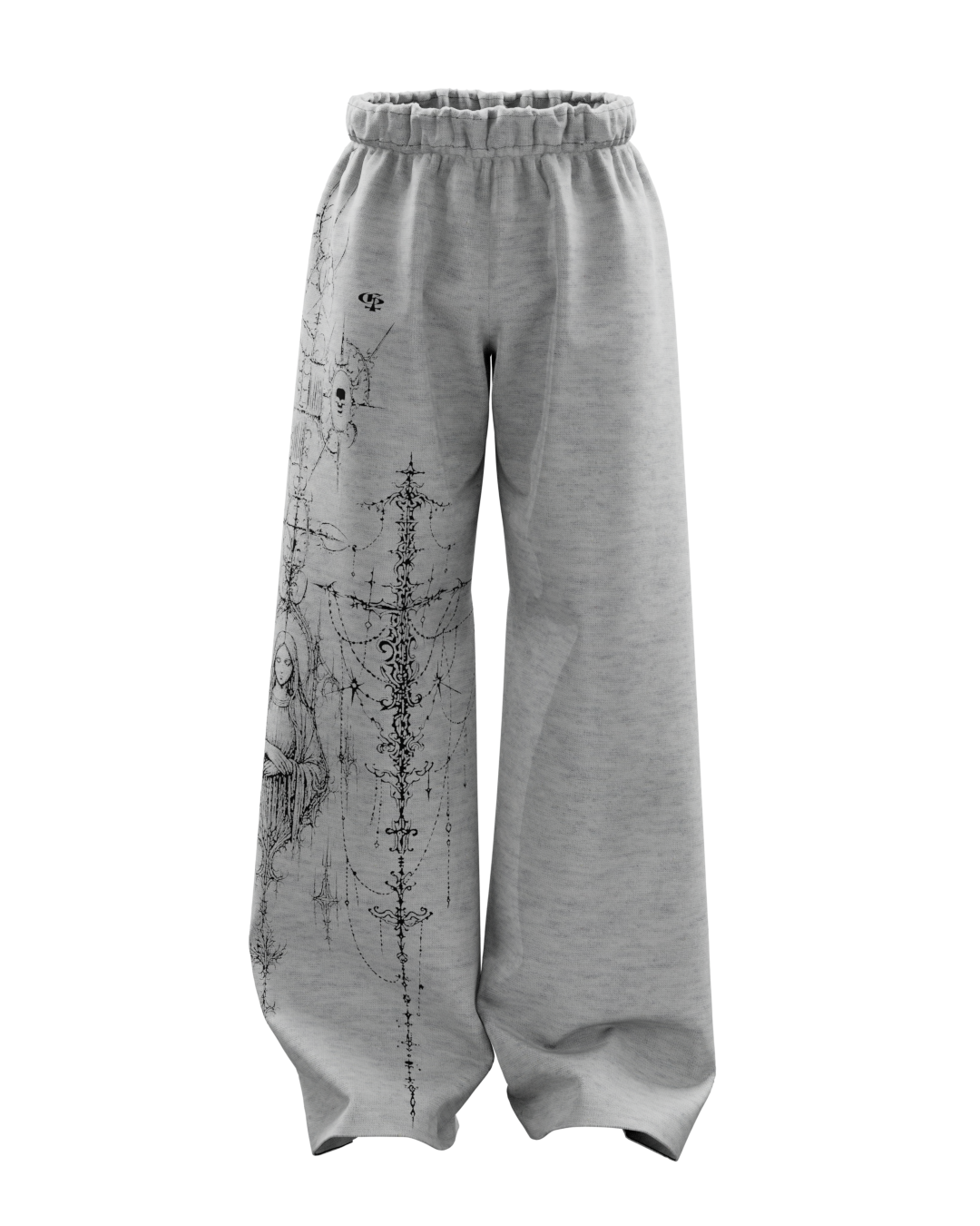 Feral Grey Unisex Straight Fit Baggy Pants