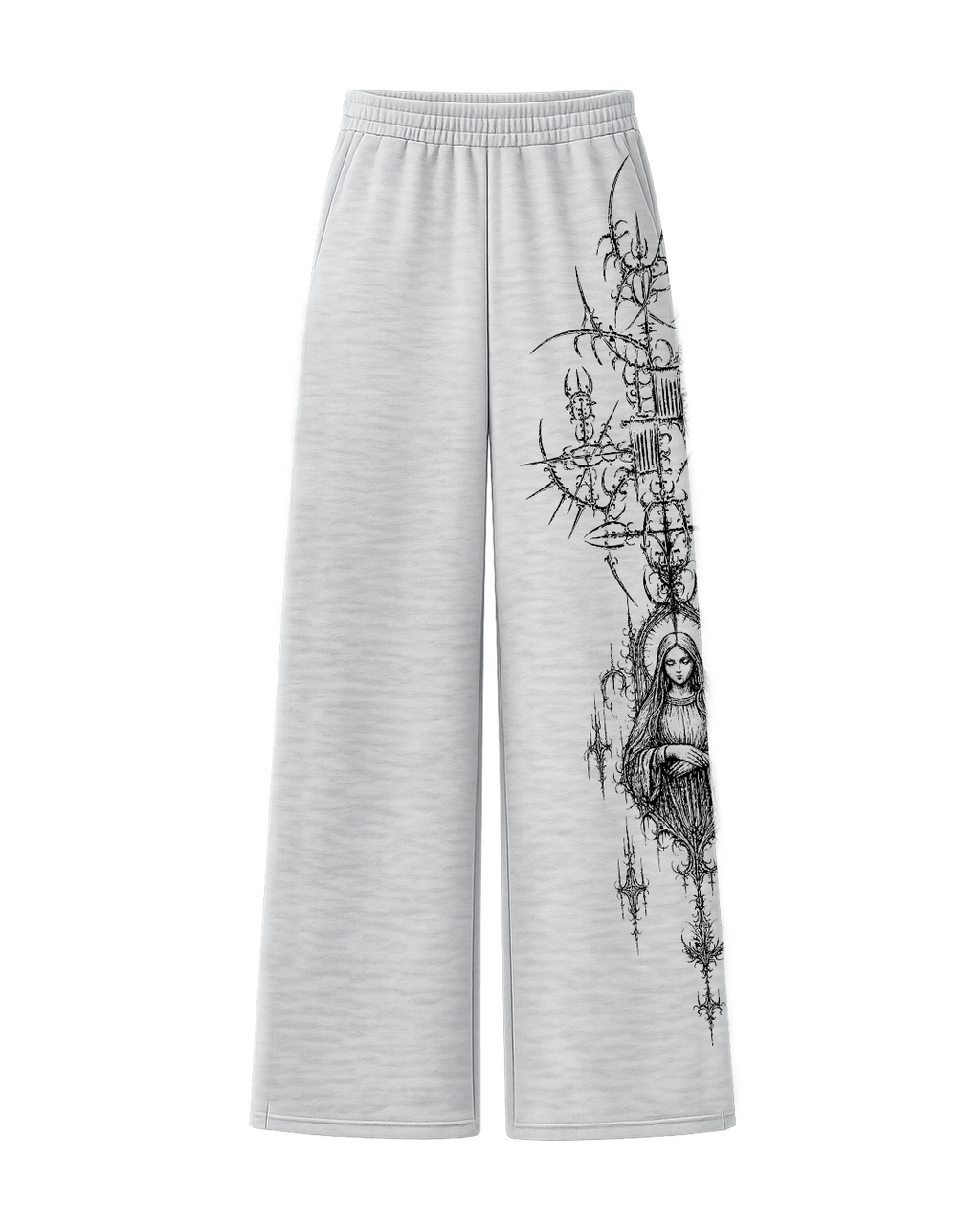 Feral Grey Unisex Straight Fit Baggy Pants