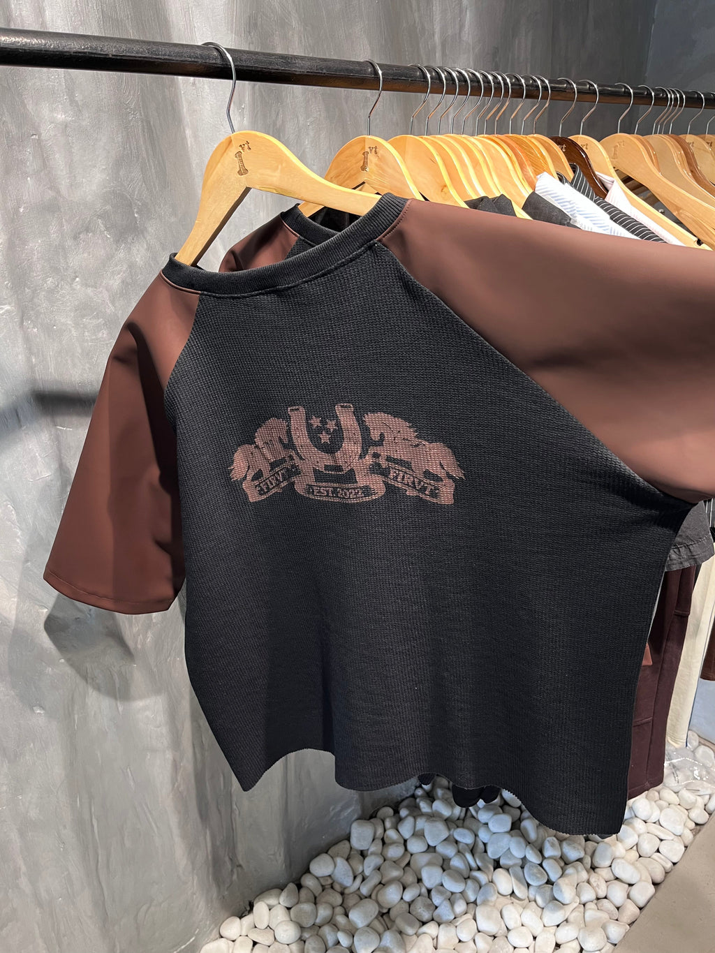 OUTLAW LEATHER WAFFLE T-SHIRT