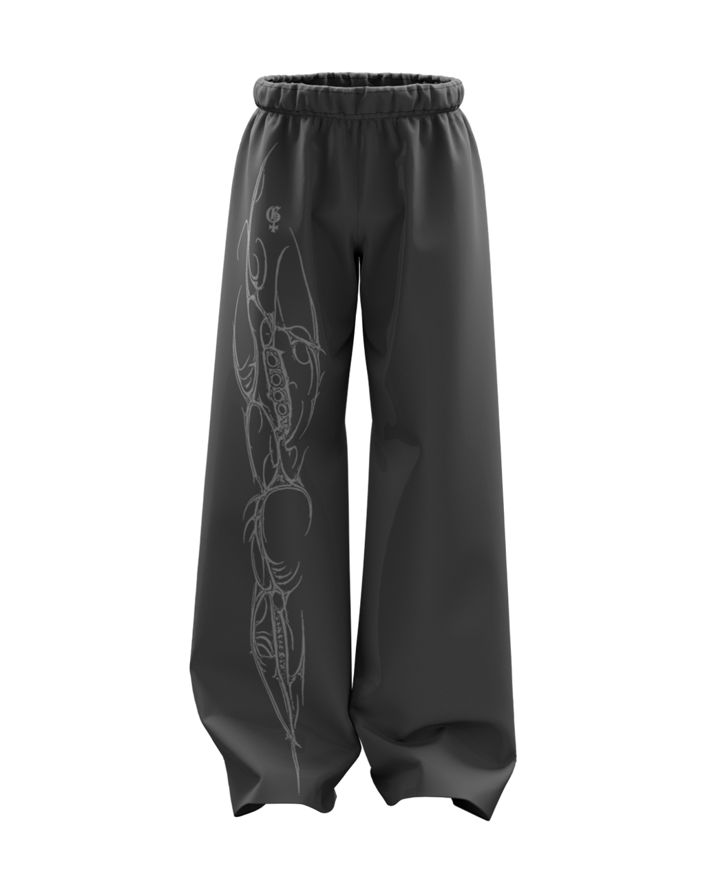Strix Dark Grey Unisex Straight Fit Baggy Pants