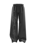 Strix Dark Grey Unisex Straight Fit Baggy Pants