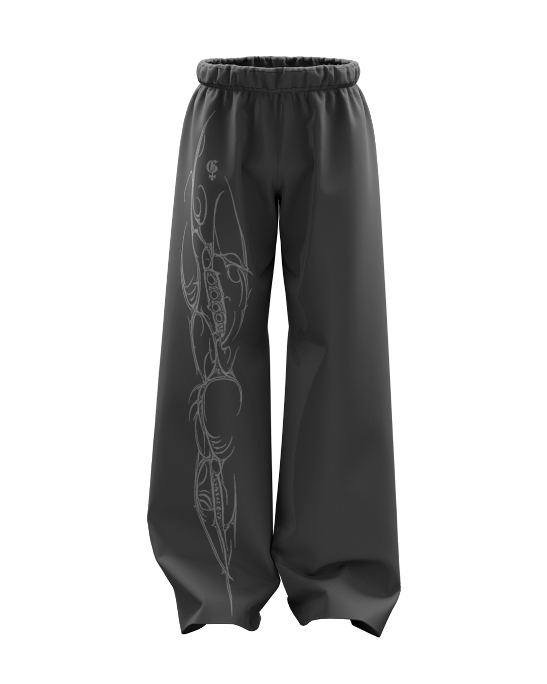 Strix Dark Grey Unisex Straight Fit Baggy Pants