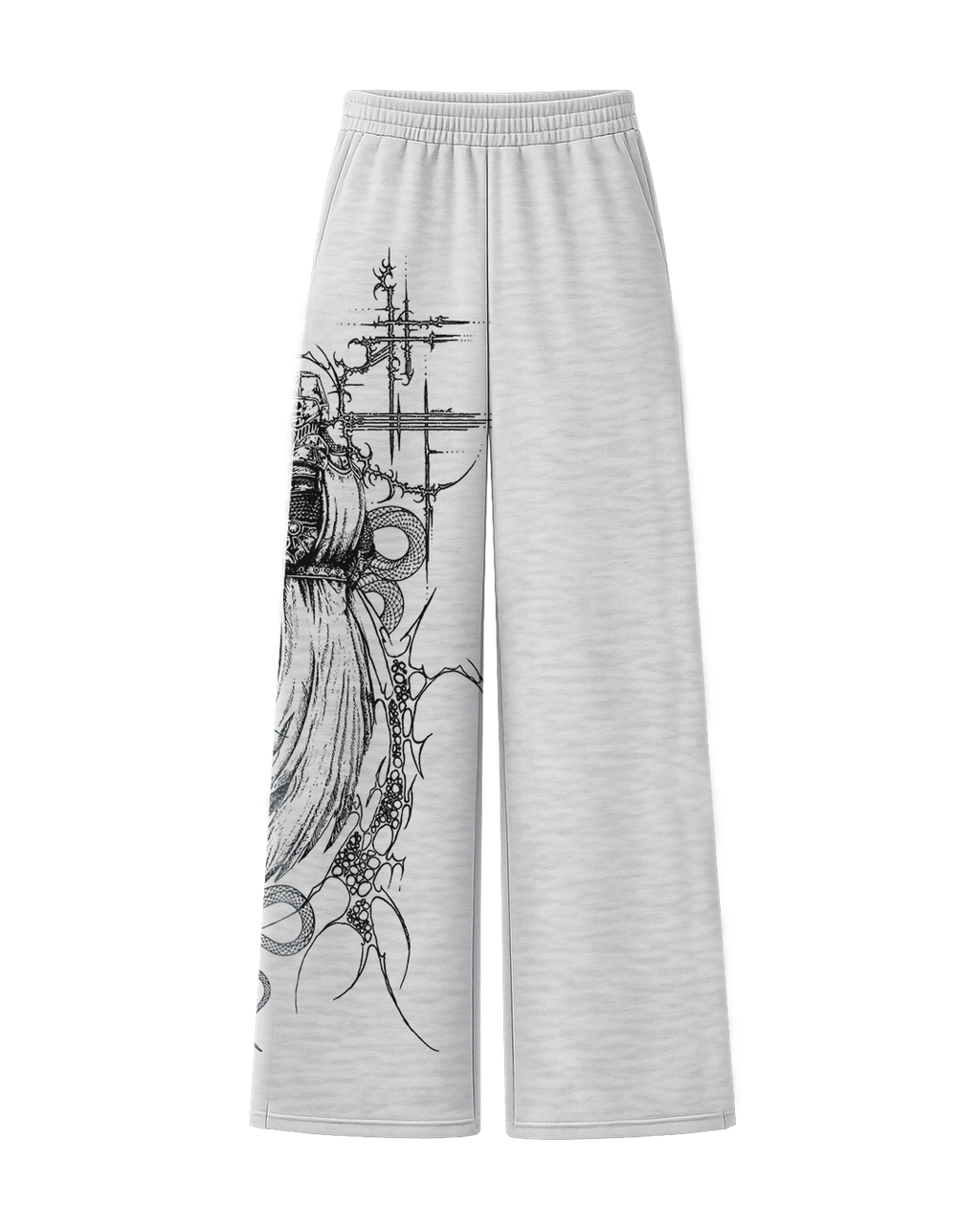 Pain Grey Unisex Straight Fit Baggy Pants