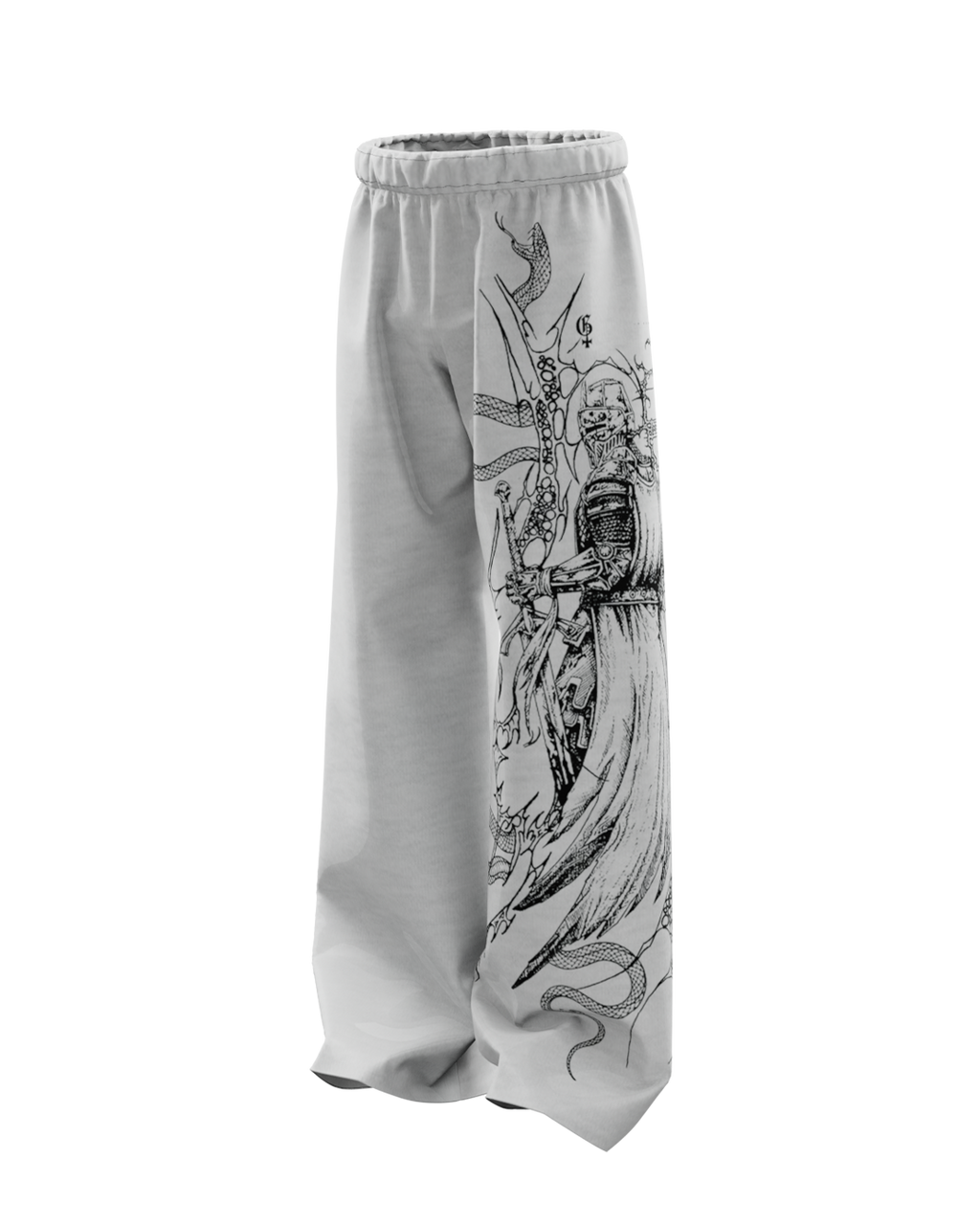 Pain Grey Unisex Straight Fit Baggy Pants