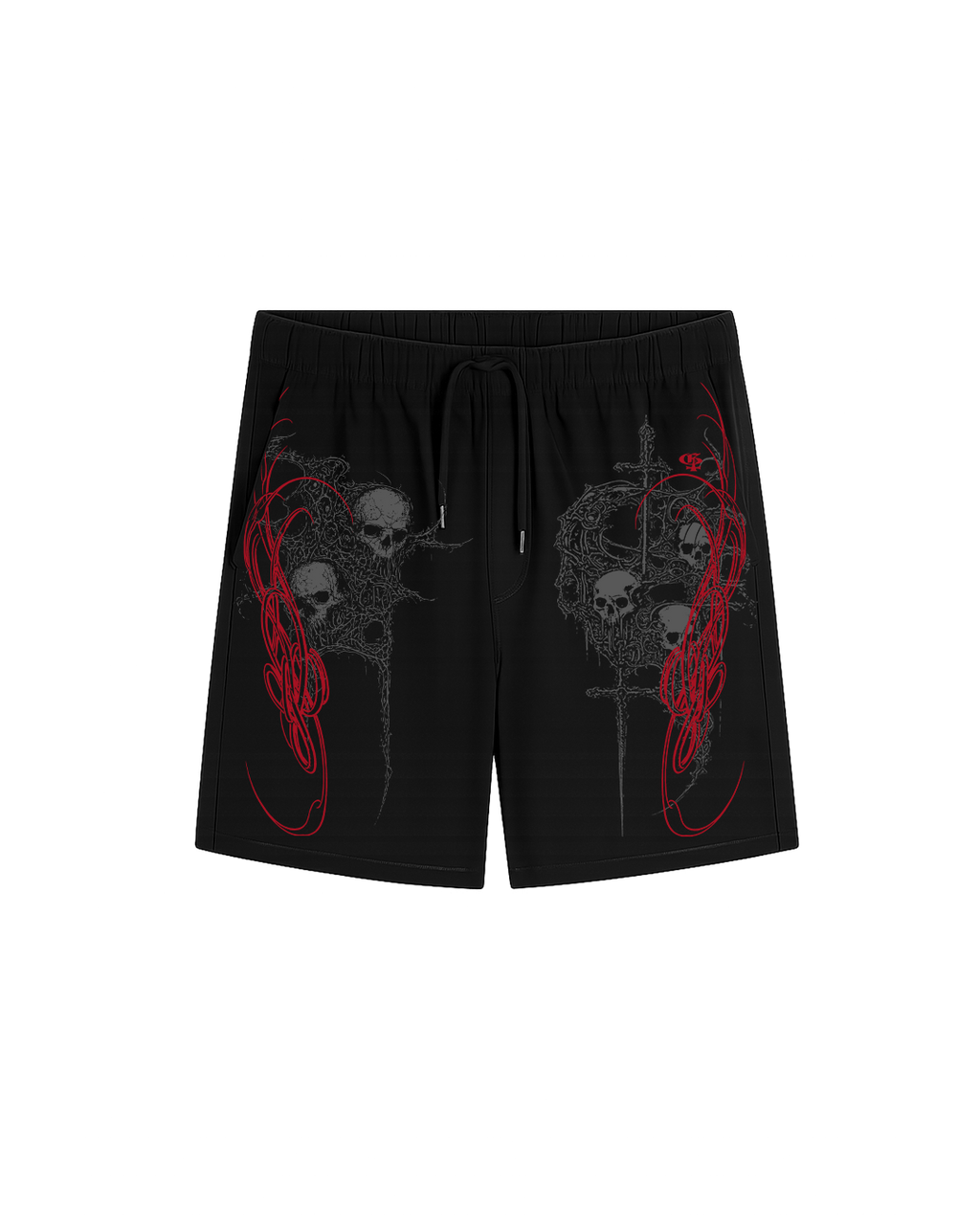 Rage Black Unisex Shorts