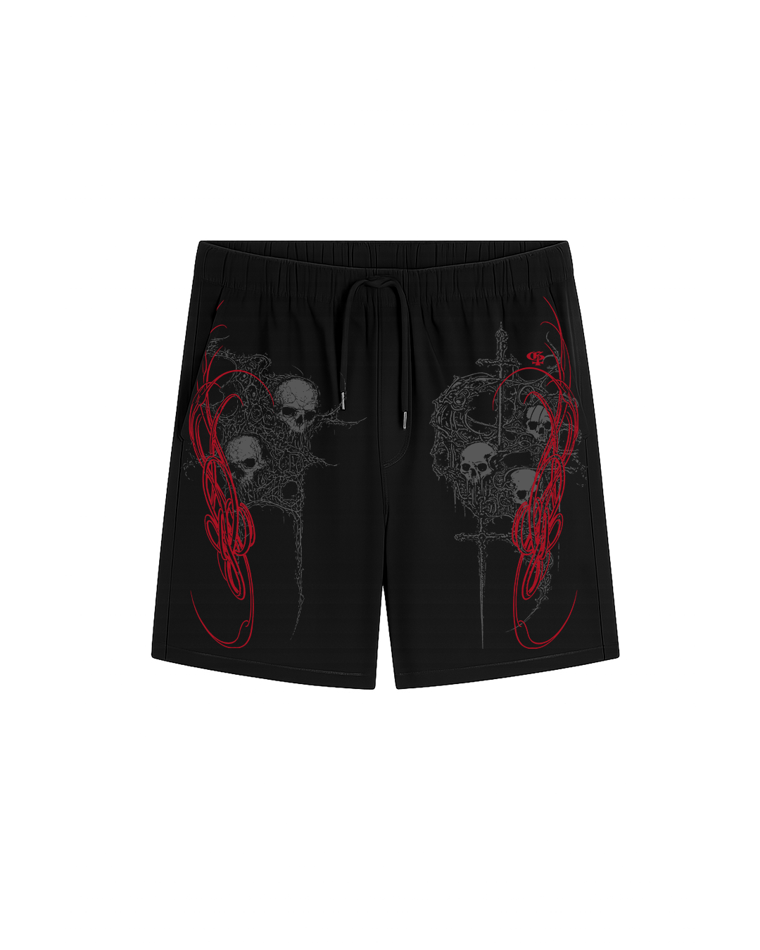 Rage Black Unisex Shorts