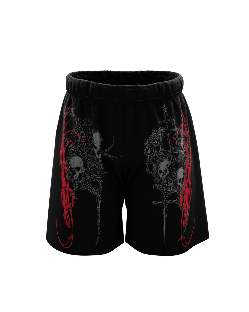 Rage Black Unisex Shorts