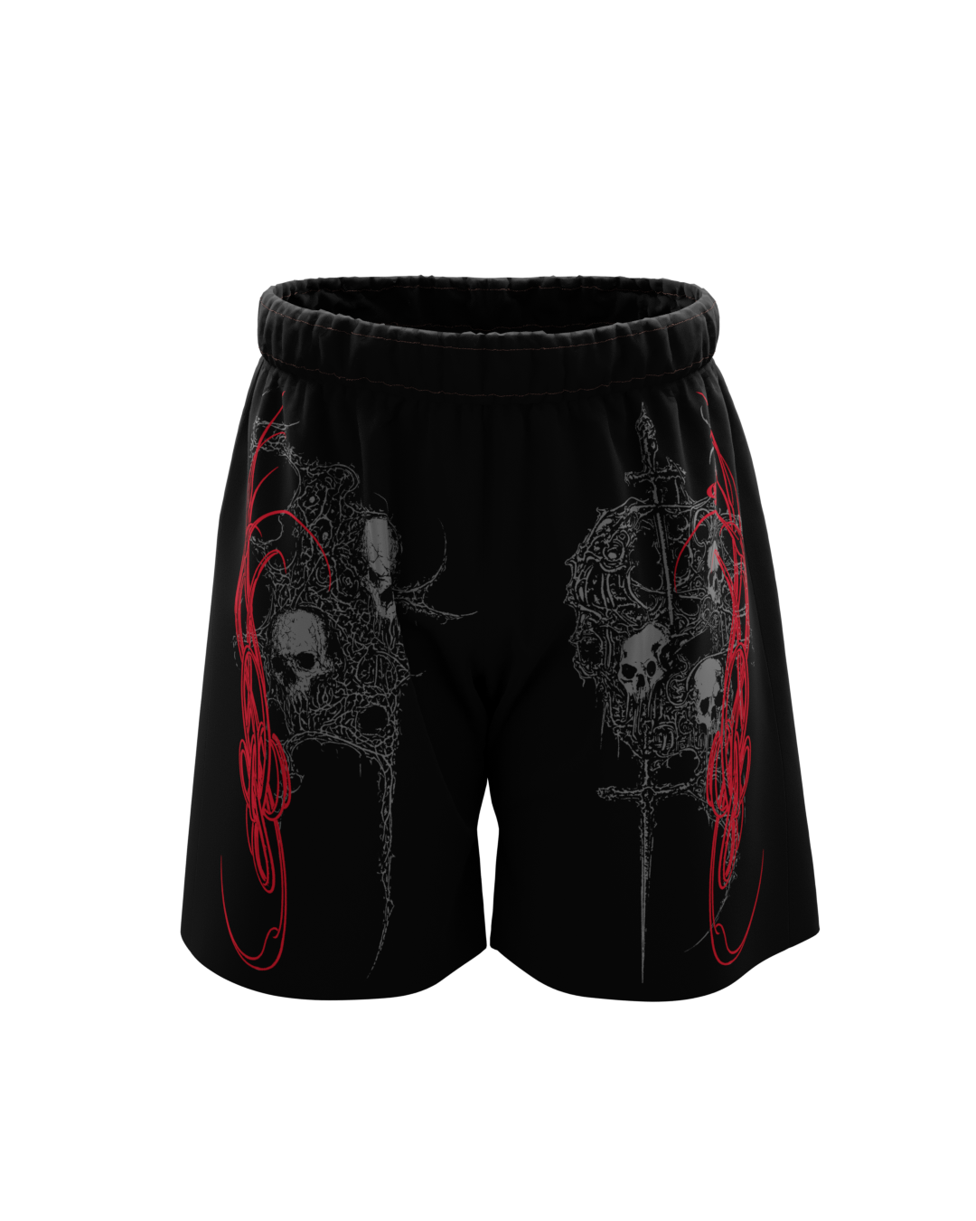 Rage Black Unisex Shorts
