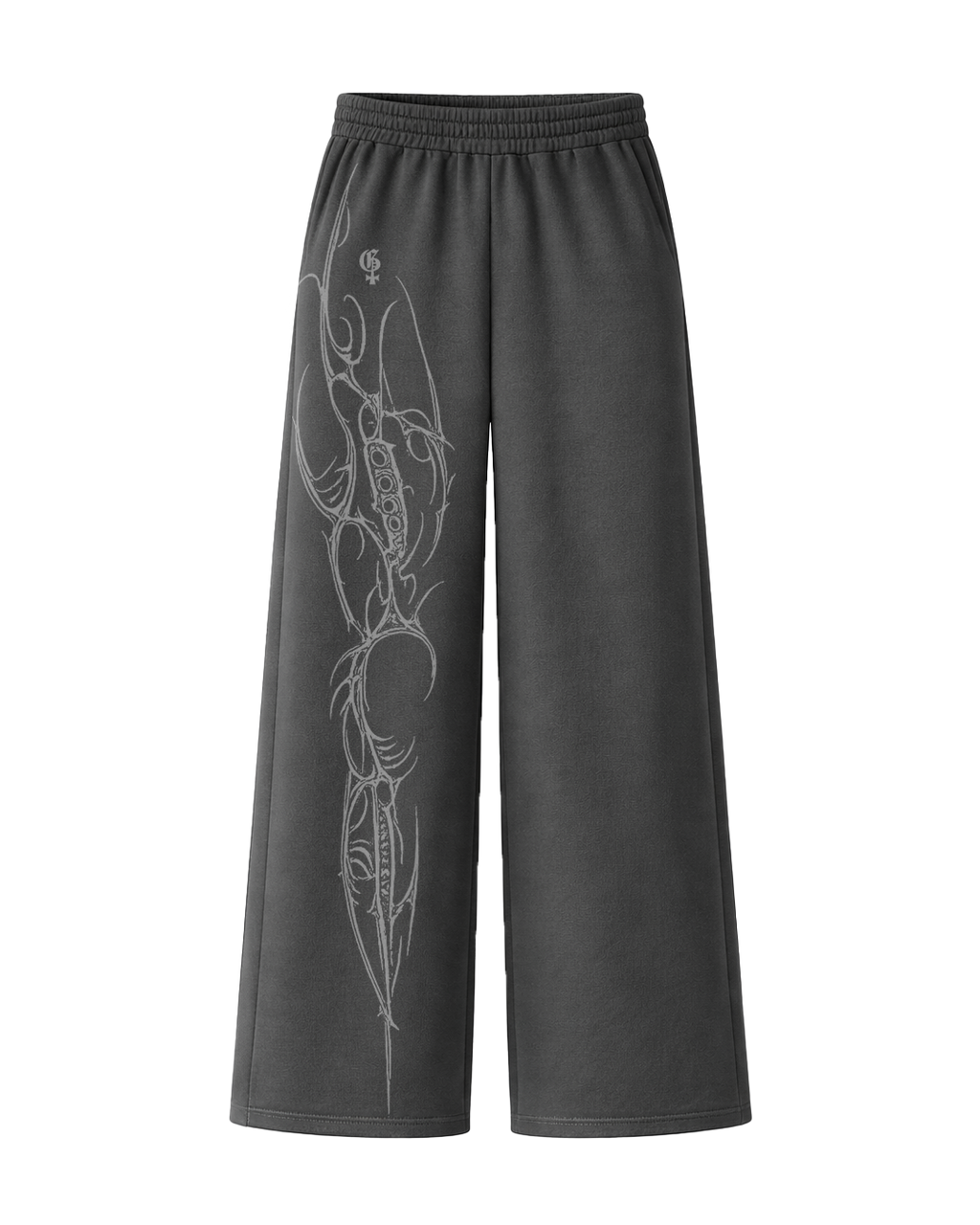 Strix Dark Grey Unisex Straight Fit Baggy Pants