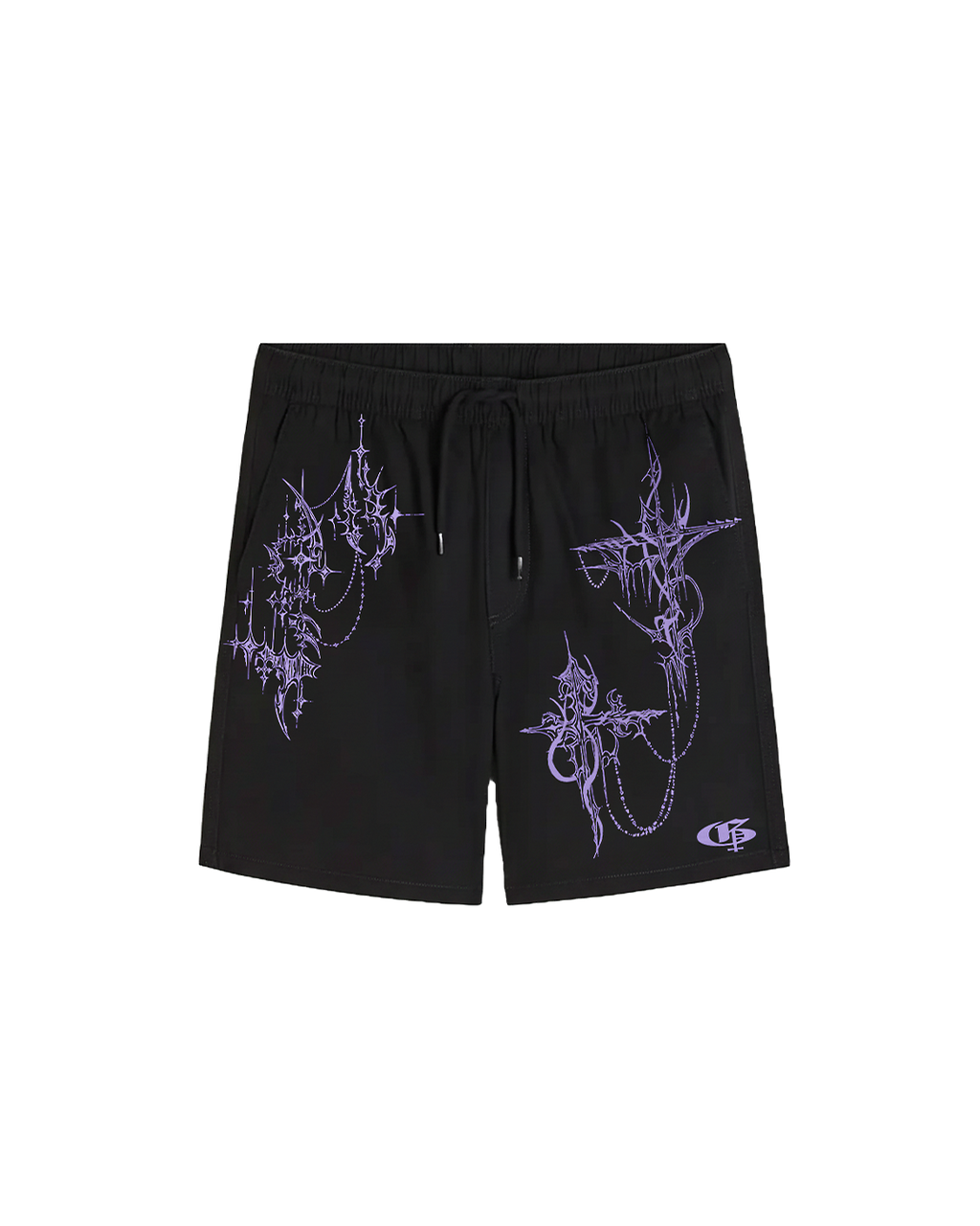 Zyra Black Unisex Shorts